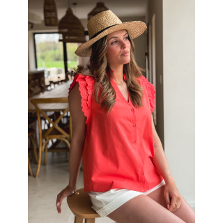 Chemisier sans manches Prague - Corail
