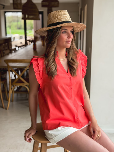Chemisier sans manches Prague - Corail