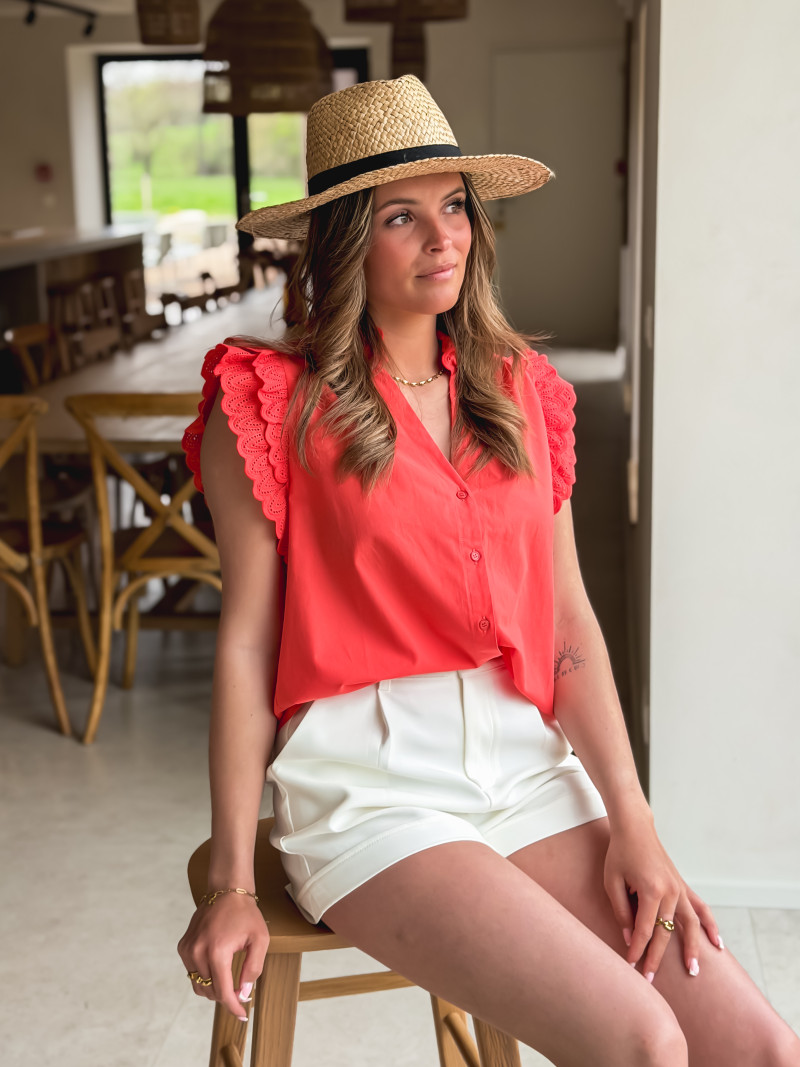 Chemisier sans manches Prague - Corail