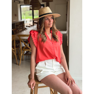 Chemisier sans manches Prague - Corail