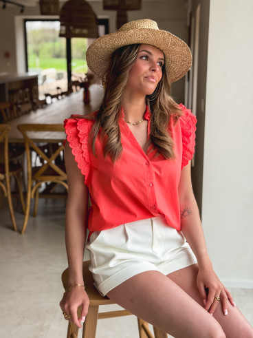 Chemisier sans manches Prague - Corail