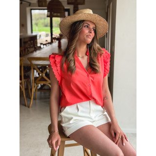 Chemisier sans manches Prague - Corail