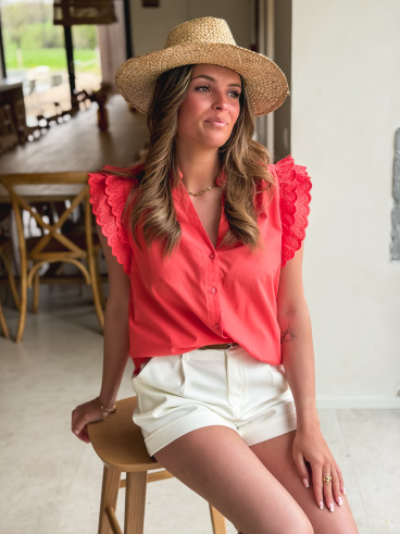 Chemisier sans manches Prague - Corail