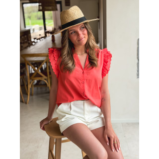 Chemisier sans manches Prague - Corail