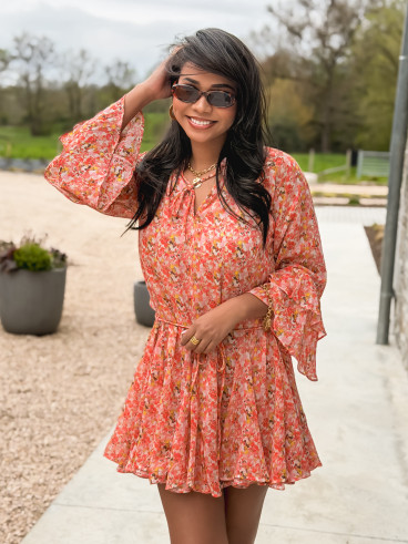 Robe à motifs Tysia - Orange