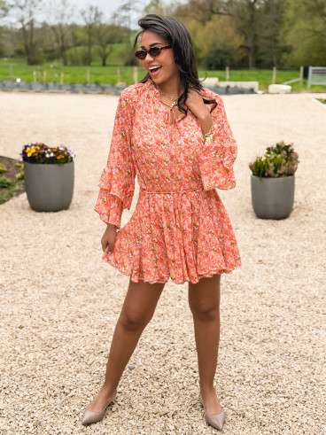 Robe à motifs Tysia - Orange