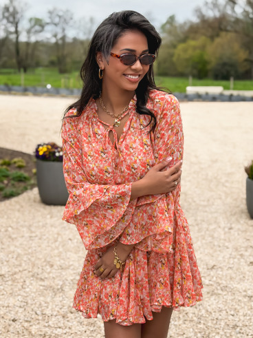 Robe à motifs Tysia - Orange