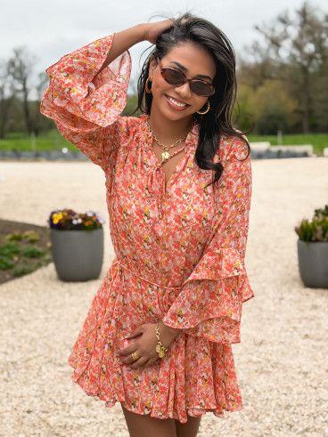 Robe à motifs Tysia - Orange