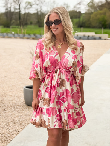 Robe à motifs Bali - Rose Robe à motifs Bali - Rose