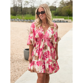 Robe à motifs Bali - Rose