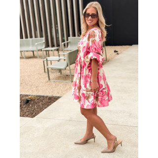 Robe à motifs Bali - Rose