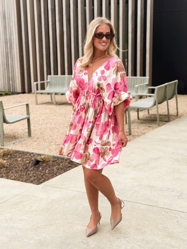 Robe à motifs Bali - Rose Robe à motifs Bali - Rose