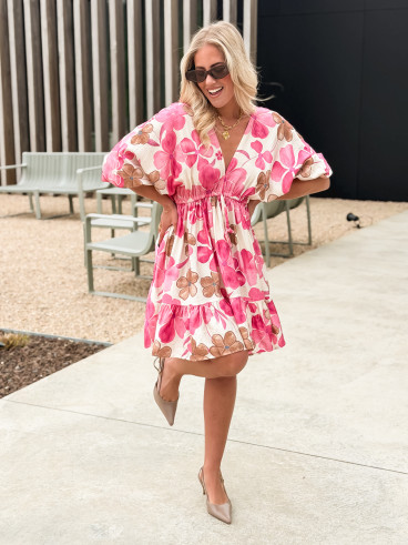 Robe à motifs Bali - Rose Robe à motifs Bali - Rose