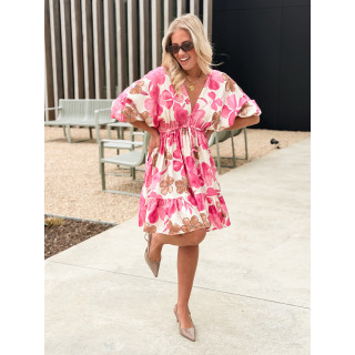 Robe à motifs Bali - Rose