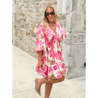 Robe à motifs Bali - Rose