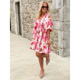 Robe à motifs Bali - Rose