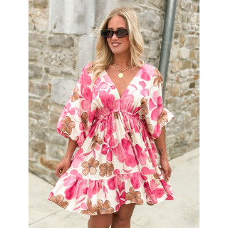 Robe à motifs Bali - Rose