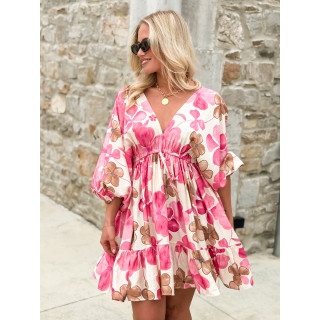 Robe à motifs Bali - Rose