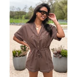 Combinaison short Colette - Marron