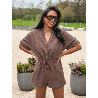 Combinaison short Colette - Marron