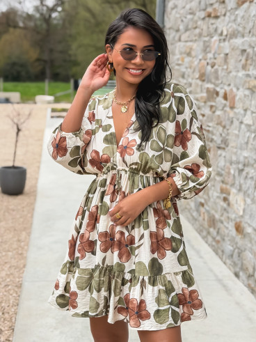 Robe à motifs Bali - Vert