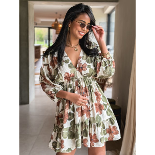 Robe à motifs Bali - Vert