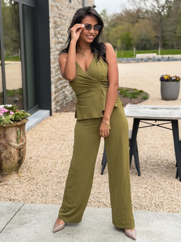Combinaison pantalon Jalyne - Kaki Combinaison pantalon Jalyne - Kaki