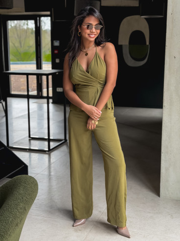 Combinaison pantalon Jalyne - Kaki Combinaison pantalon Jalyne - Kaki
