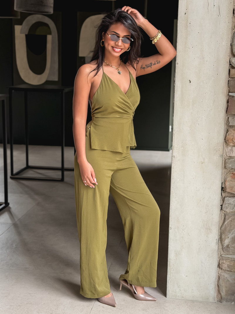 Combinaison pantalon Jalyne - Kaki Combinaison pantalon Jalyne - Kaki