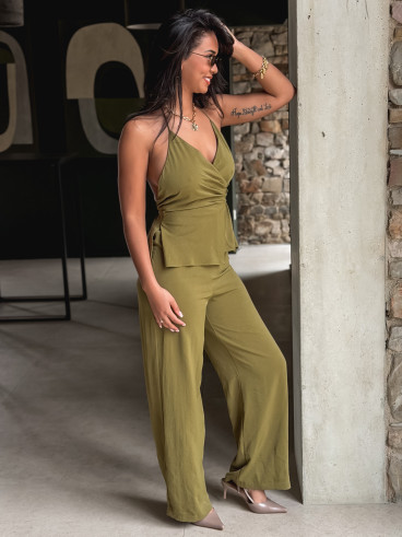 Combinaison pantalon Jalyne - Kaki Combinaison pantalon Jalyne - Kaki