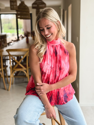 Blouse à fleurs Norella - Fuchsia Blouse à fleurs Norella - Fuchsia