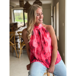 Blouse à fleurs Norella - Fuchsia