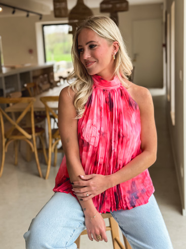 Blouse à fleurs Norella - Fuchsia Blouse à fleurs Norella - Fuchsia
