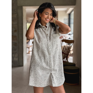 Robe léopard Kyoto - Beige