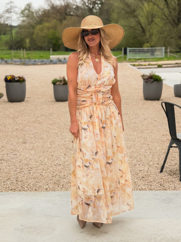 Robe longue Norella - Jaune