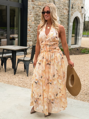 Robe longue Norella - Jaune