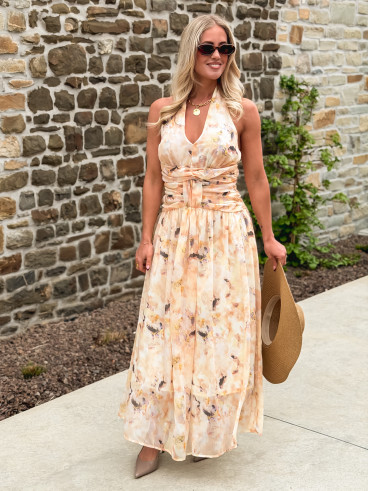 Robe longue Norella - Jaune