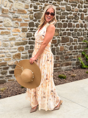 Robe longue Norella - Jaune