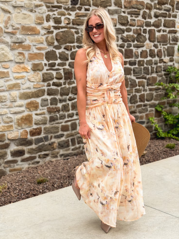 Robe longue Norella - Jaune