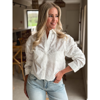 Chemise courte Délia - Blanc