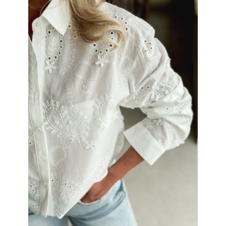 Chemise courte Délia - Blanc