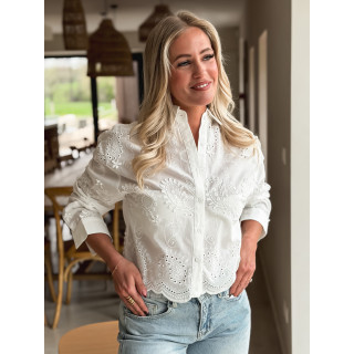 Chemise courte Délia - Blanc