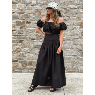 Jupe longue Solen - Noir