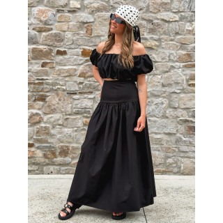 Jupe longue Solen - Noir