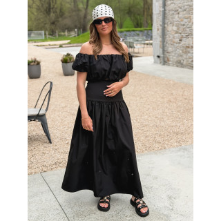 Jupe longue Solen - Noir