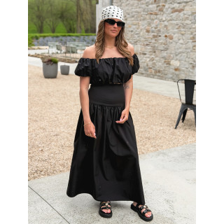 Jupe longue Solen - Noir