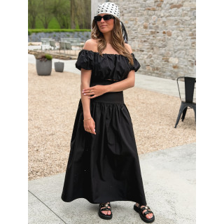 Jupe longue Solen - Noir