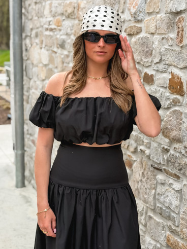 Jupe longue Solen - Noir