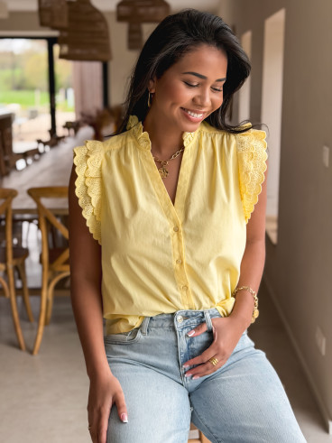 Chemisier sans manches Prague - Jaune