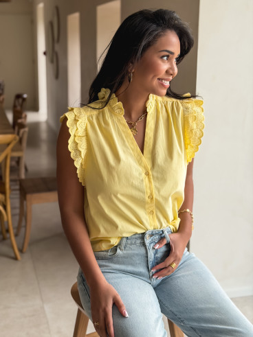 Chemisier sans manches Prague - Jaune
